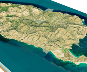 Imbros Island full 3D model terrain