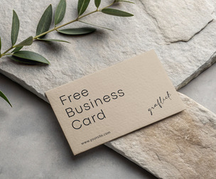 Rustic Craft Paper Business Card Mockup PSD Template