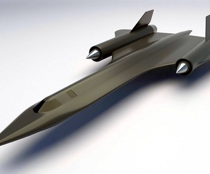 spy jet-Low Poly