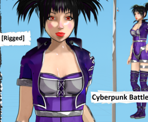 Cyberpunk Battle Girl