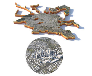 Houston Terrain city Texas USA