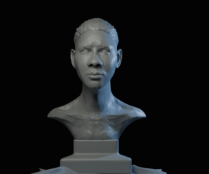 African Head Base 3D Print Model