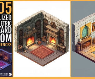 505 Stylized Isometric Wizard Room