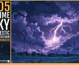 505 Anime Sky with Majestic Thunderstorm