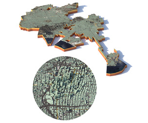 Los Angeles Terrain city California USA