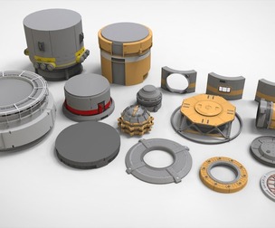 Sci-fi Architecture kitbash 55