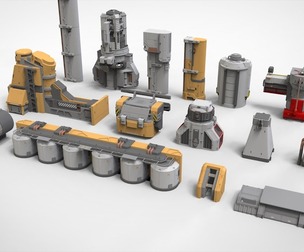 Sci-fi Architecture kitbash 56