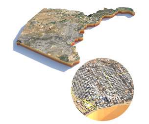 Sacramento Terrain city California USA
