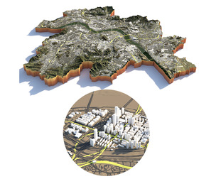 Seoul Terrain city South Korea