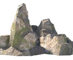 grass pebble rock