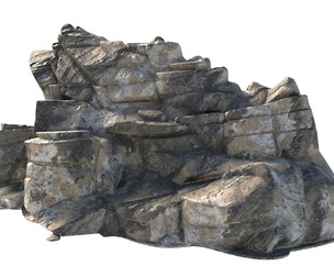 Grey cliff rock v11b