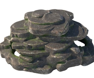moss rock steps
