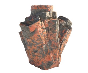 Red coral rock