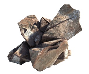 Red stone rock