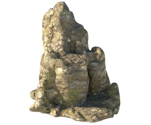 wet grass rock cliff