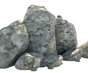 white rock pile
