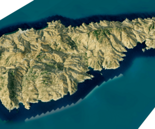 Tinos Island full 3D model terrain