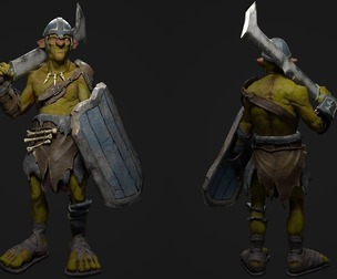 Front Goblin-low poly 3D model