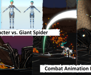 ⚔️ Character vs. Giant Spider – Combat Animation Pack