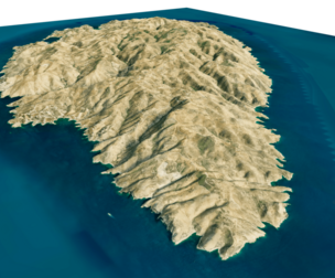 Kea Island full 3D model terrain