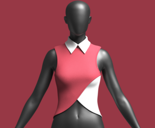 Girls Sleeveless Party Tops | Marvelous / Clo3d / obj / fbx