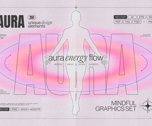 Aura Energy Flow - Mindful Abstract Graphics Pack