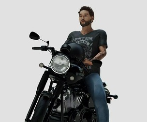Biker-Rigged 3D model
