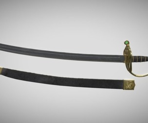 Pirate Cutlass Game Ready Sword And Scabbard
