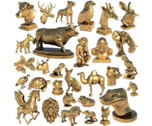 Animal Metal Bust Collection