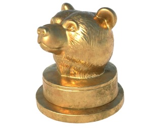 bear head statue