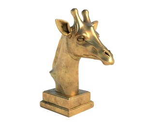 giraffe head bust statue