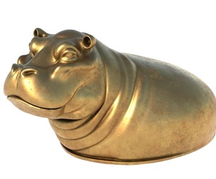hippo bust statue