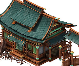 Game model - Hanging Garden - Peach Blossom Villag