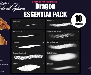 Dragon Essential Brush Pack for Procreate
