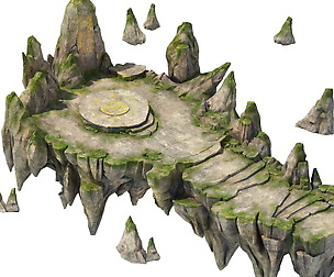 Game model - Hanging Garden - immortal stone platf