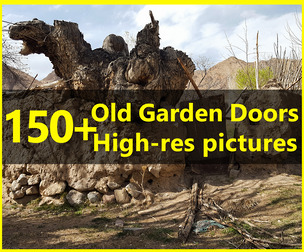 150+ high-resolution photos of old garden doors - vol01