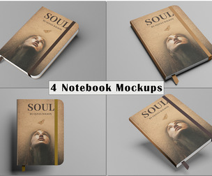 Softcover Notebook Mockups PSD Template - Dreamy Aesthetic