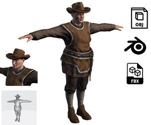 Masked Brawler - Rigged & Animated Low Poly Game Character