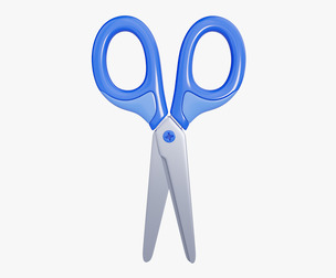Blue Cartoon Scissors