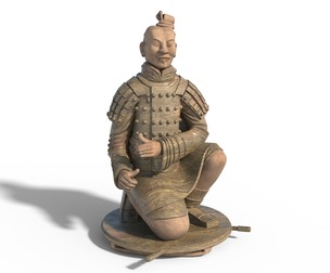 Terracotta Archer Warrior statue