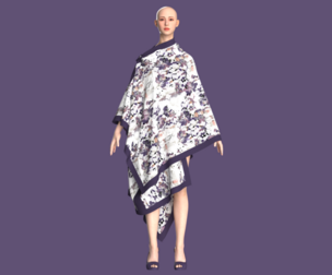 Girls Printed Midi Dress V2 | Marvelous / Clo3d / obj / fbx