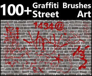 100+ Graffiti Brushes - Street Art - Vol. 01