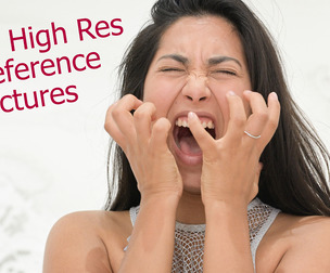 PRC157 - posing, gestures and facial expressions in silver net outfit