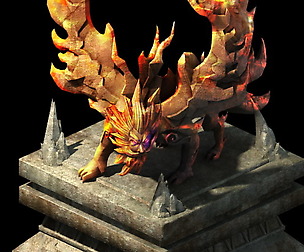 Game model - refining fire temple statue