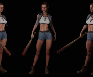 Wild Woman-3d Model Full Rigged