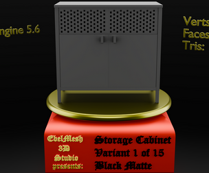 Storage Cabinet - Variant 1 of 15 - Black Matte