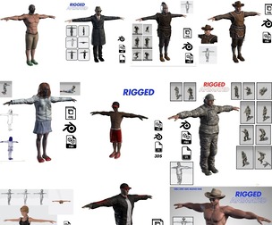 3D Character Model Pack – Rigged & Animated (Game Ready)