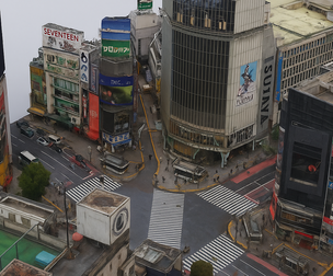 Tokyo Shibuya low-poly 3D model