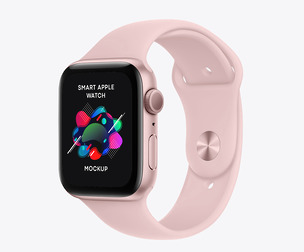 Apple Watch UI Mockup PSD Template - Minimalist Design