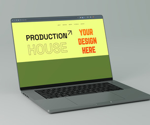 MacBook Pro Mockup PSD Template for Website Presentation